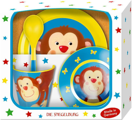 Die Spiegelburg Feeding Set Monkey made of Plastic Multicolour 4pcs for 12+ months