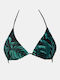 Rock Club Triangle Bikini Top BP-2338 Green Floral