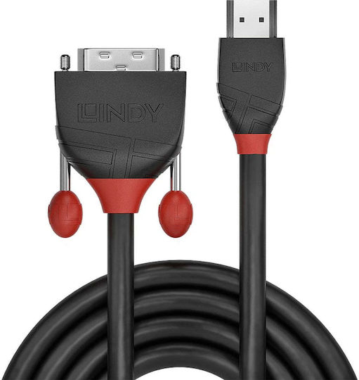 Lindy Kabel DVI-D-Stecker - HDMI-Stecker 2m Schwarz (36272)