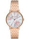 Armani Exchange Γυναικείο Ρολόι 36mm Μπαταρίας με Ροζ Χρυσό Μεταλλικό Μπρασελέ