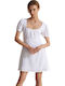 Ale - The Non Usual Casual Καλοκαιρινό Mini Φόρεμα Λευκό