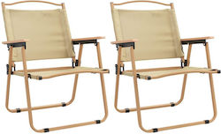 vidaXL Scaun de Plajă Bej Impermeabil 54x55x78c...