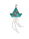 Bnart Hanging Wall Decor Happiness Handmade Blue Wooden 12x14x12cm