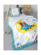 Palamaiki HB0604 Baby Sheets Set Crib Cotton Light Blue 120x160cm 3pcs