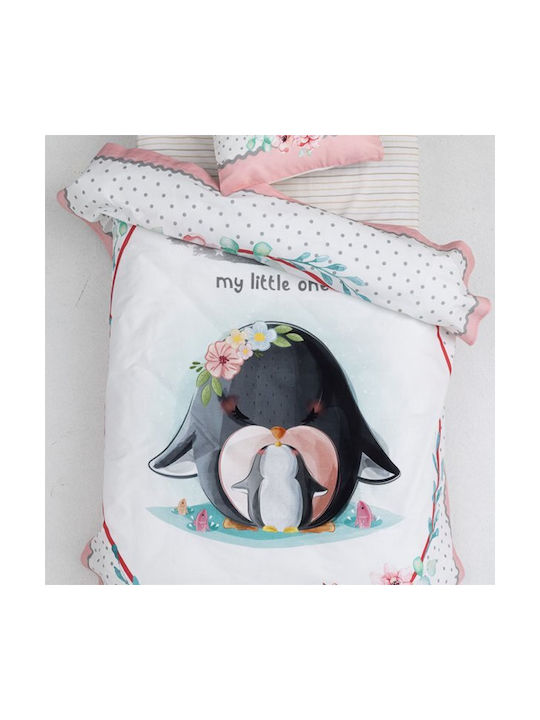 Palamaiki Happy Baby HB0600 Комплект Бебешки Чаршафи За Количка Памучни Розов 120x160бр
