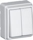 Efapel Wall-mounted Electrical Wall Switch Double with Frame