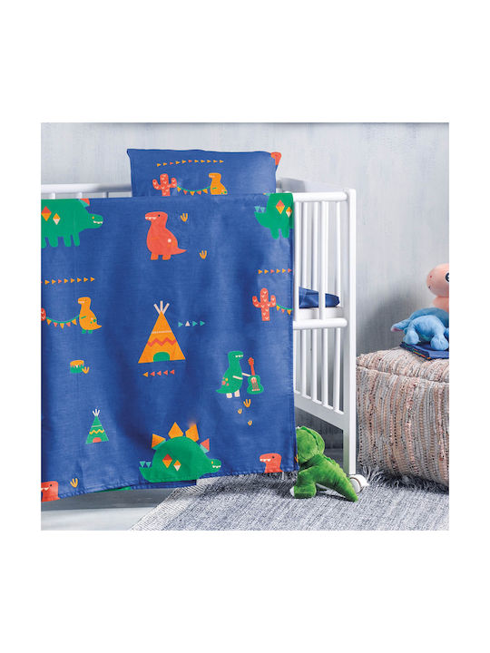 Rythmos Tobias Set Kids Duvet Cover Single with Pillowcase Cotton Blue 110x160cm