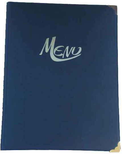 Menü-Halter Leder in Blau Farbe 22x31 cm 175MMΑ48BL