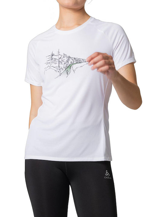 Odlo Damen Sport T-Shirt Weiß