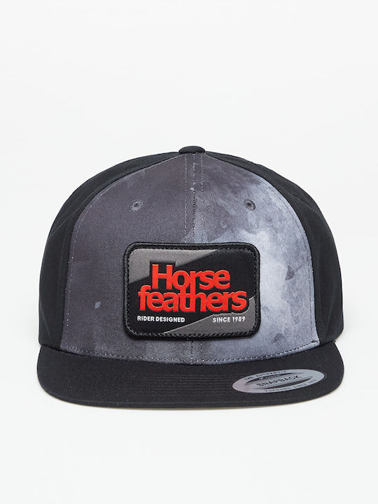 Dill Cap Grayscale Ανδρικό Jockey με Ίσιο Γείσο Μαύρο