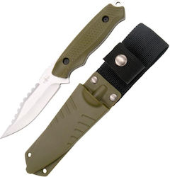 Amont Knife Green with Blade made of Stainless Steel in Sheath