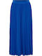 Pleated High-waisted Maxi Skirt Dazzling Blue