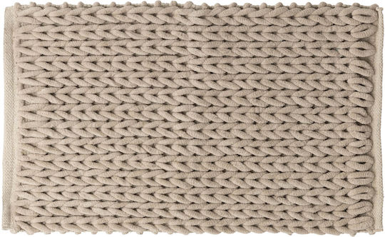 5Five Badematte Synthetisch,Polyester/Cotton/Leather Rechteckig F-V Thick 174727O Ecru 50x120cm