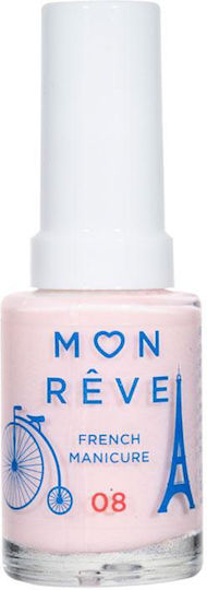 Mon Reve French Manicure Nail Polish for French Manicure 08 Rose Sheer 13ml