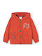 Kids Sweatshirt Cardigan with Hood Orange