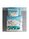 Madi Sheet Set Single Cotton Lets Go Blue 170x240cm 3pcs
