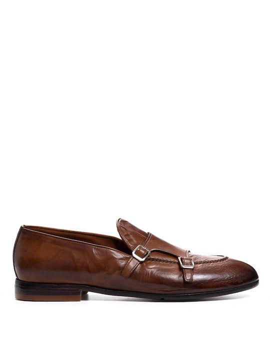 LEMARGO HANDRAWED LEATHER DUCKS WITH DOUBLE ANGRAPH 04A - Cognac 04A/COGNAC