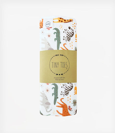 Tiny Toes Safari Водоустойчива Подложка Бял 60x80см.