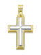 Triantos Gold Kreuz 14K Δίχρωμος