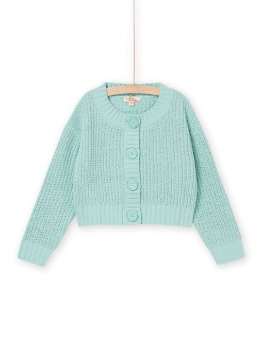 Dpam Girls Knitted Cardigan with Buttons Light Blue