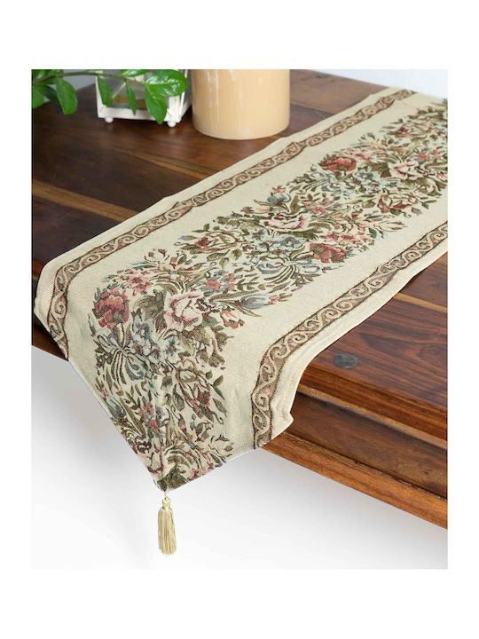 Silk Fashion Tablecloth Runner Ecru x33cm