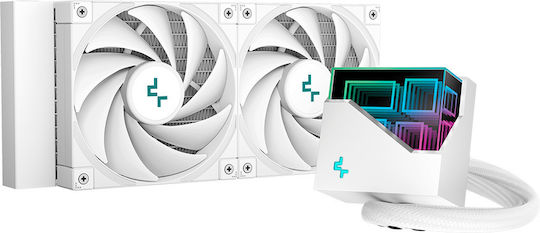 Deepcool LT520 Water Cooling AIO CPU With 2 Fans 120mm And ARGB Lighting White