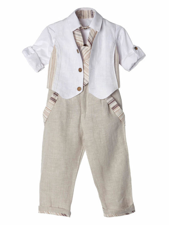 Nst Nastasia Costum De Botez Cu Vestă Pentru Bă...