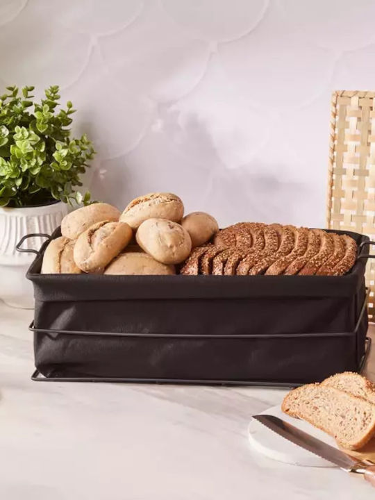 Karaca Metallic Bread Basket Black