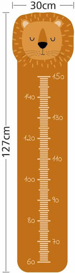 Caravelshop Kids Growth Height Chart Wall Sticker with Design Animals Brown 150cm