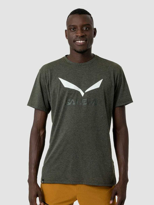 Salewa Solidlogo Dry Αθλητικό T-shirt Dark Oliv...
