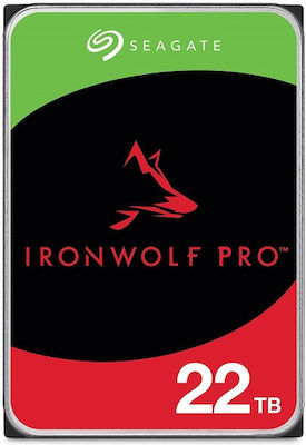 Seagate IronWolf Pro 22TB HDD Σκληρός Δίσκος 3.5" SATA III 7200rpm με 512MB Cache για Desktop