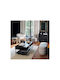 Rectangular Side Table Wooden Gold M46.5xL43.5xH47cm