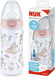 Nuk Plastic Bottle Anti-Colic with Silicone Nipple for 6-18 months Bambi 300ml 1pcs 10.741.486