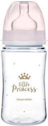 Canpol Babies Plastikflasche Gegen Koliken mit Silikonsauger für 3+ Monate Pink Die kleine Prinzessin 240ml 1Stück