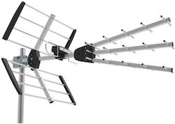 Jager UHF-136 Outdoor TV Antenna (without power supply) Silver Connection via Coaxial Cable