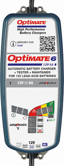 Tecmate Optimate 6 Ampmatic 6a Φορτιστής & Συντηρητής Μπαταρίας Αυτοκινήτου