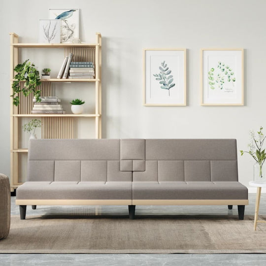 Τριθέσιος Καναπές Κρεβάτι Καφέ 200x89x70εκ.