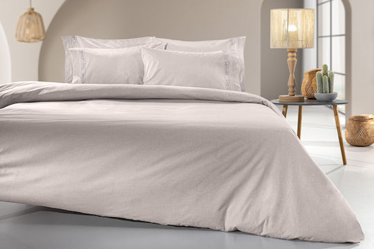 Guy Laroche Cearșaf Dublu cu Elastic 140x200+32cm. Color Plus Perla