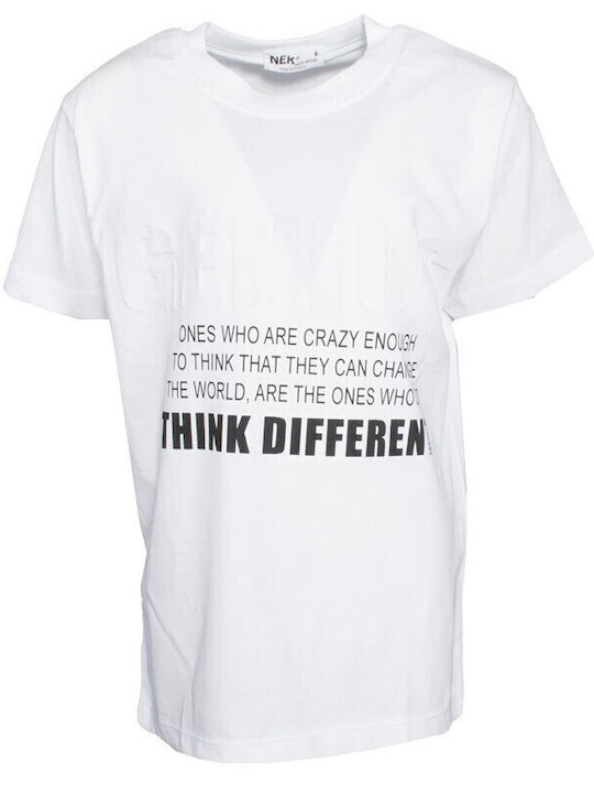 Nek Kids Wear T-shirt Λευκό