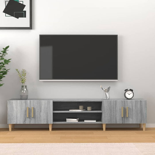 Gray TV Stand L180xD31.5xH40cm