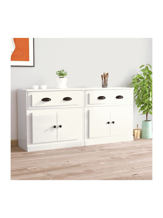 Wooden Buffet White L70xW35.5xH67.5cm