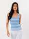 Freestyle Winter Women's Blouse Sleeveless Light Blue