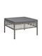 Metallischer Gartenhocker Würfel Außeneinsatz mit Grau Kissen 55x55x32cm