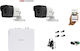Hikvision Surveillance System DS-7104HQHI-K1(S) 2 x HIKVISION - DS-2CE16H0T-ITPF(C) 2 Cameras Cameras Analog 5MP with Recorder