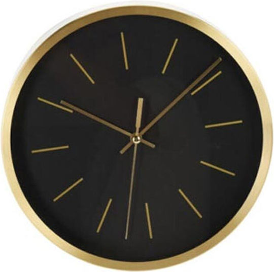 Wall Clock Metallic Black Ø25cm