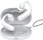 QCY Crossky GTR Air Conduction Bluetooth Handsfree Headphone Sweat Resistant and Charging Case White