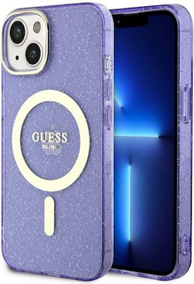Guess MagSafe Umschlag Rückseite Silikon Glitter Gold (iPhone 14 Plus) GUHMP14MHCMCGU