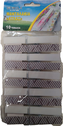 Sidirela Atlas Clothespins made of Plastic 10cm 10pcs Multicolour