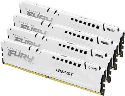 Kingston Fury Beast 128GB DDR5 RAM with 4 Modules (4x32GB) and 5200 Speed for Desktop