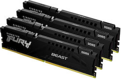 Kingston Fury Beast 64GB DDR5 RAM cu 4 module (4x16GB) și Viteză 5200 pentru Desktop